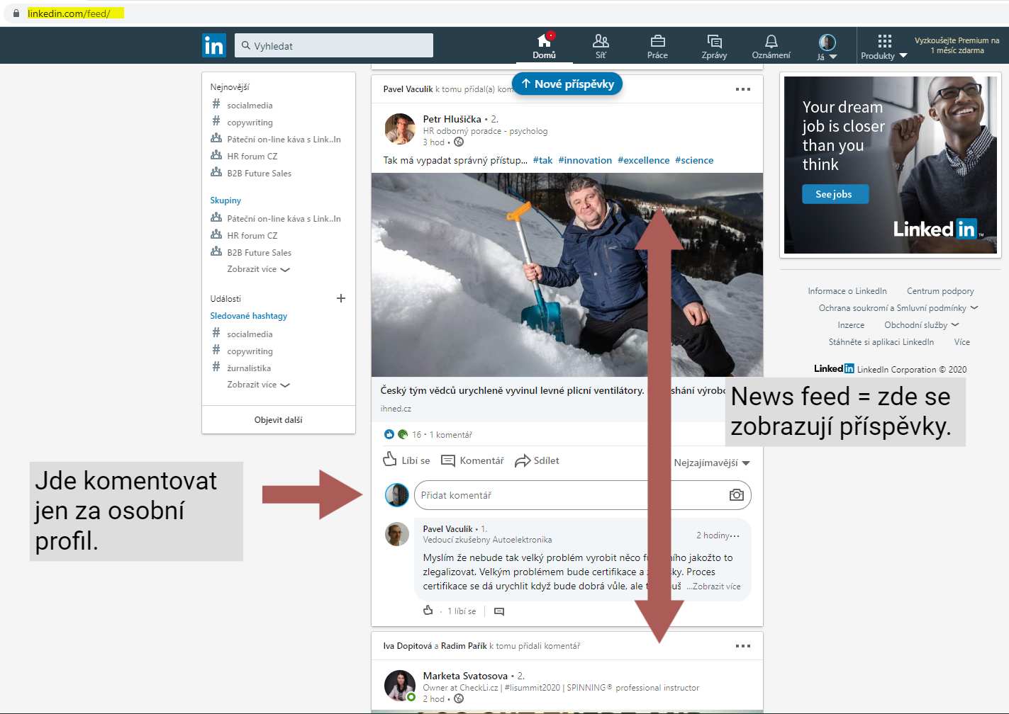 Jak psát příspěvky na LinkedIn?